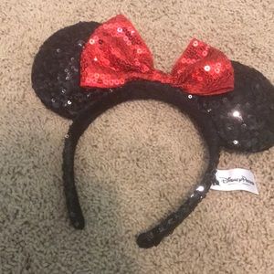 Sequin MINNIE mouse ears from Disneyland.